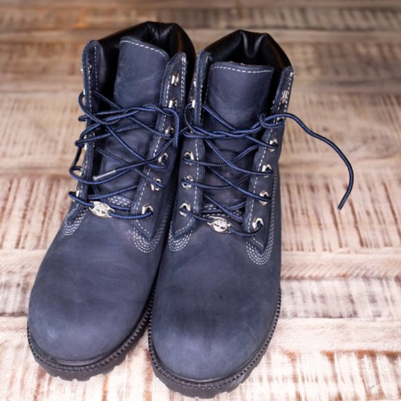 Timberland Blue Suede Boots - Picture 1 of 5